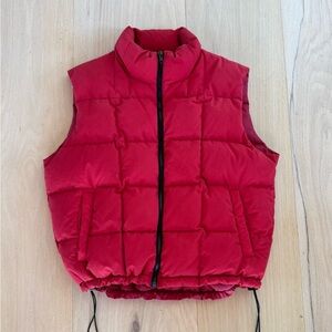 Northwest Territory Red Zip Up Down Vest Size Medium